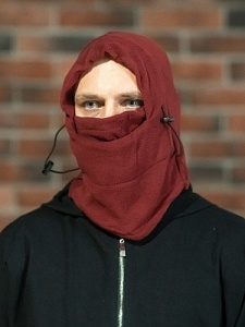 Балаклава флисовая dark red