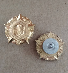 Эмблема петлица РХБЗ СССР на закрутке золотистая 1шт