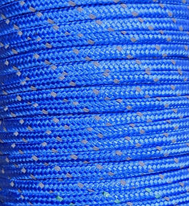 Паракорд со светоотражающими вставками синий