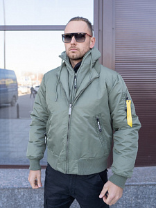 Куртка летная M65 Casual с капюшоном MA-1-HOOD Green