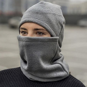 Балаклава флисовая одна прорезь Grey