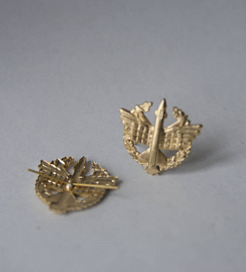 Эмблема петлица Войска ПВО металлическая старого образца 1шт Тип 1