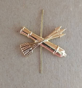 Эмблема-петлица ПВО Тип-3 золотистая алюминий