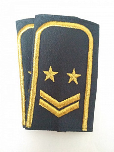 Фальшпогоны старшего начальствующего состава БелЖД, две лычки и две звезды. Вышитые