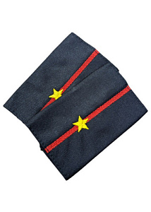 Фальш-погоны МЧС нового образца чёрные младший лейтенант