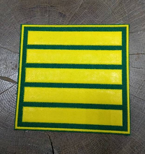 Шеврон 5 курс ( курсовка ) пластизол зелёная основа