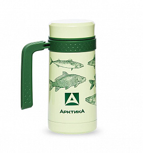 Термос-кружка Арктика 412-500 ситечко 500 мл Зелёная