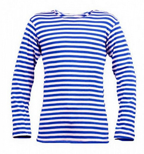 Тельняшка "водолаз" оригинал синяя полоска хлопок