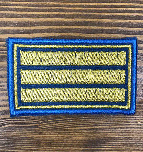 Шеврон 3 курс ( курсовка ) Голубой вышитый золото