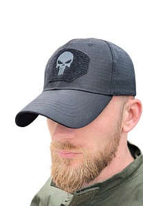 Бейсболка Rip-Stop с вышивкой Punisher Black