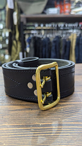 Ремень портупея латунь черный 