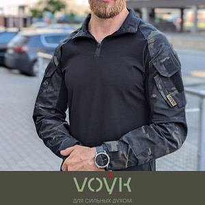 Рубашка тактическая VOЎK Black Multicam