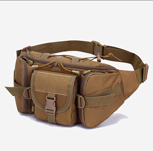 Сумка поясная тактическая 5 отделений фастекс Coyote