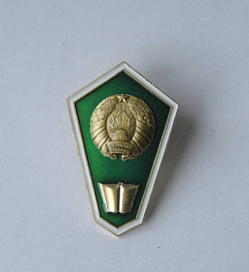 Значок о среднем гуманитарном образовании зеленый