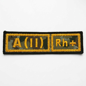Шеврон A (II) Rh+ группа крови ПВ новый вышитый