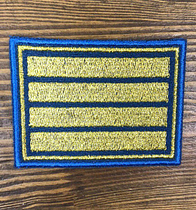 Шеврон 4 курс ( курсовка ) Голубой вышитый золото