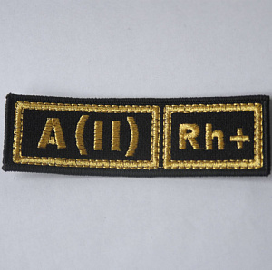 Шеврон A(II) Rh+ группа крови вышитый 