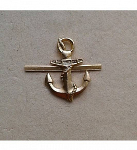 Значок Якорь 23 мм