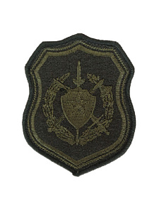 Шеврон Военная комендатура без текста на боевую форму оливковый одноцветный вышитый на липучке