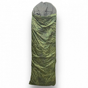 Спальный мешок с подголовником СП-3 подкладка х/б Зеленая цифра (спальник)
