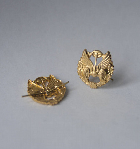 Эмблема петлица Автомобильные Войска Тип 1 металлическая старого образца 1шт