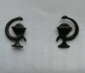 Эмблема петлица медицинская служба СССР зелёный 1 шт