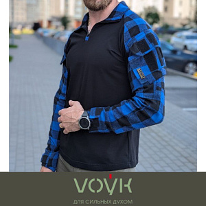 Рубашка тактическая VOЎK Синяя клетка