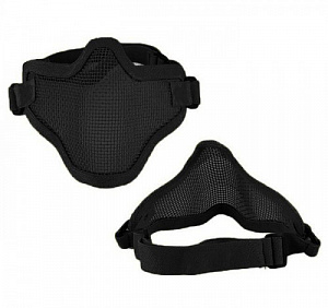 Маска защитная сетчатая на нижнюю часть лица black