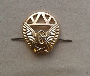 Эмблема петлица ЖДВ золото