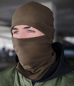 Балаклава флисовая одна прорезь Olive