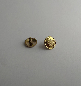 Пуговица армейская 14 мм золотистая литая