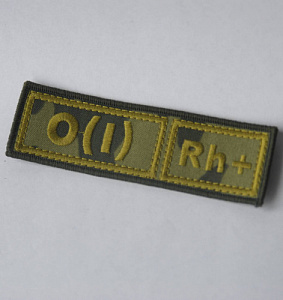 Шеврон O(I) RH+ группа крови камуфляж вышитый