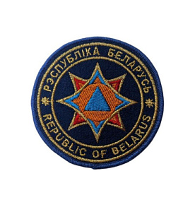 Шеврон МЧС международный вышитый на липучке нового образца