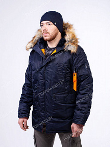 Куртка зимняя мужская Apolloget HUSKY REPLICA BLUE ORANGE