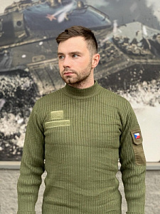 Свитер Чешский армейский оливковый б/у