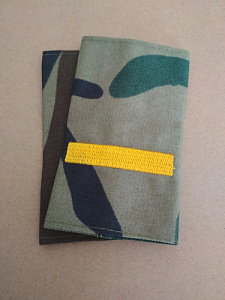 Фальшпогоны ВС РБ на повседневную форму. Ефрейтор. Вышивка, жёлтый шёлк.