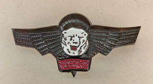 Знак Морская пехота Крылья парашют голова белого медведя L=57mm на винту
