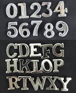 Хромированные буквы и цифры полиции Великобритании 