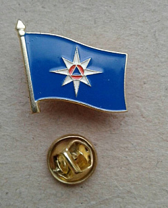 Значок МЧС Флаг 21 мм