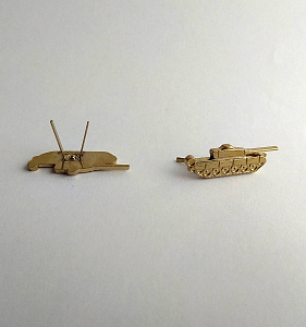 Эмблема петлица Танковое подразделение нового образца литая 1шт