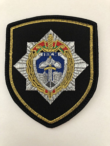 Шеврон ППСМ черная ткань люрекс на липучке