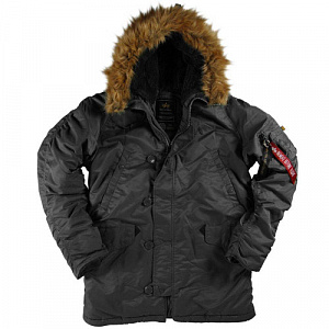 Куртка зимняя Alpha Industries N-3B Parka Black