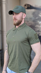 Поло тактическое с коротким рукавом Olive
