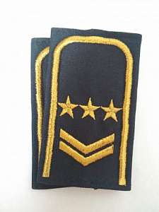 Фальшпогоны старшего начальствующего состава БелЖД, две лычки и три звезды. Вышитые