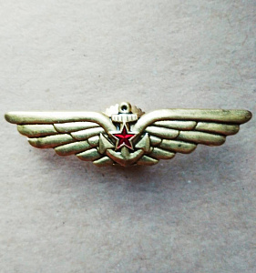 Знак морского лётчика СССР золотистый l 60мм