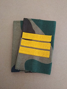 Фальшпогоны ВС РБ на повседневную форму. Сержант. Вышивка, жёлтый шёлк