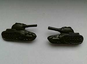 Эмблема петлица Танковые войска зелёный 1 шт.