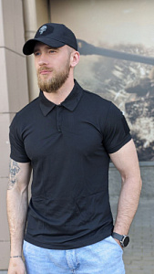  Поло тактическое с коротким рукавом Black