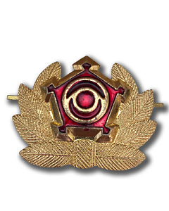 Кокарда ВОХР глаз красный пятиугольник венок